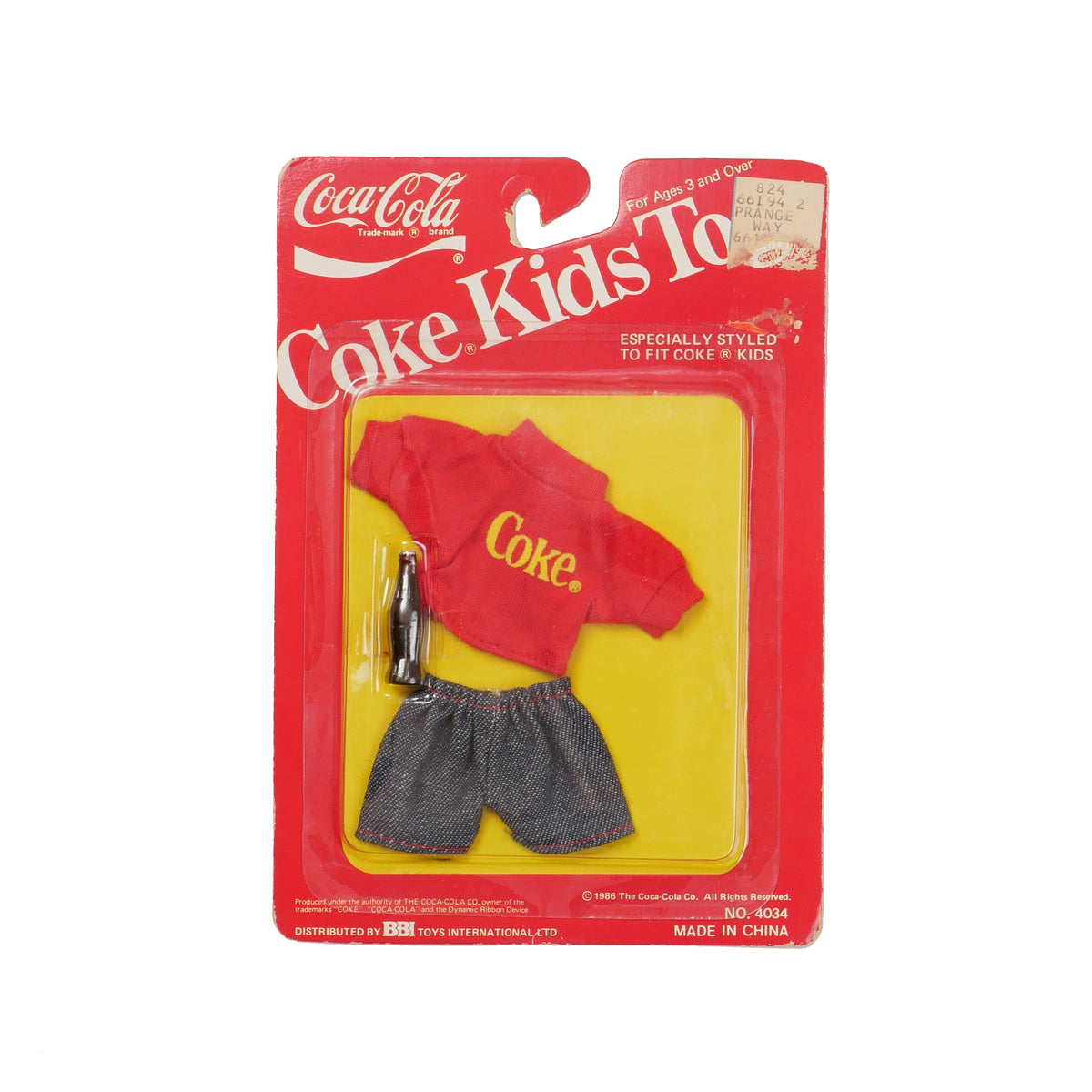 Coke Kids 1986 Barbie Toy Clothes