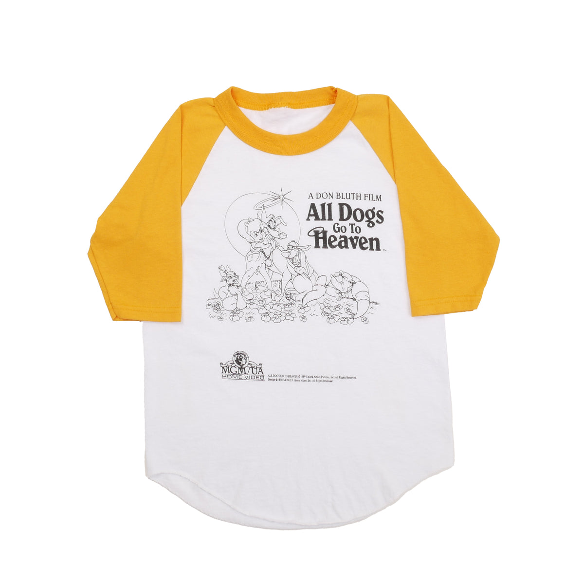 All Dogs Go To Heaven Raglan T-Shirt - YS