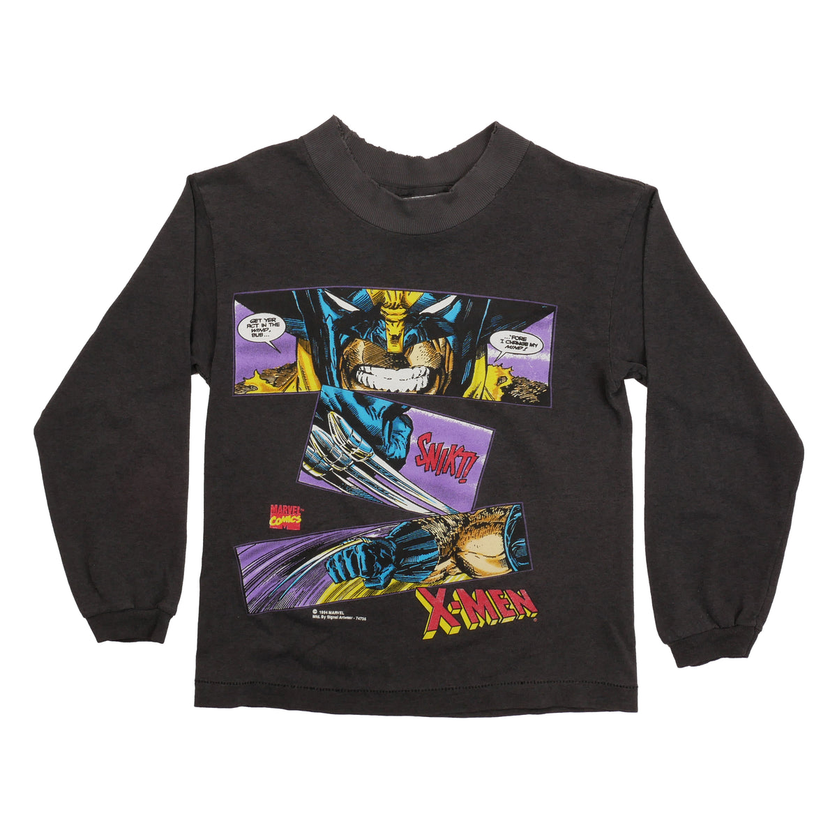 Vintage Marvel X-Men Wolverine Kids Long Sleeve T-Shirt - YM