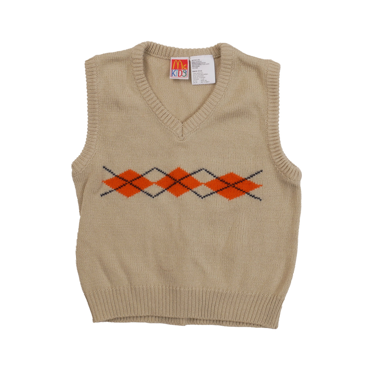 Vintage McDonalds Kids Sweater Vest - Boys S