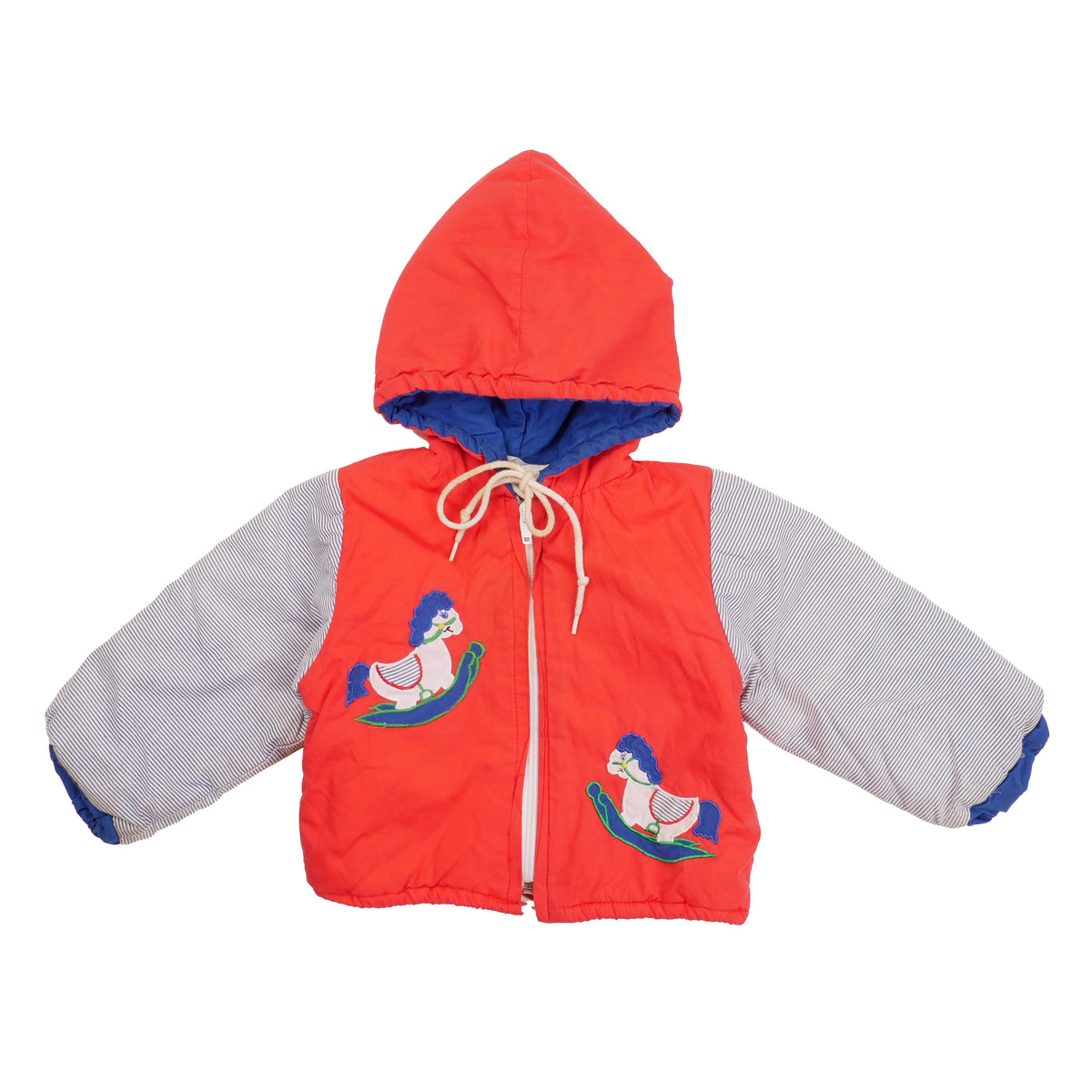 Vintage Rocking Horse Kids Hooded Jacket - 24M