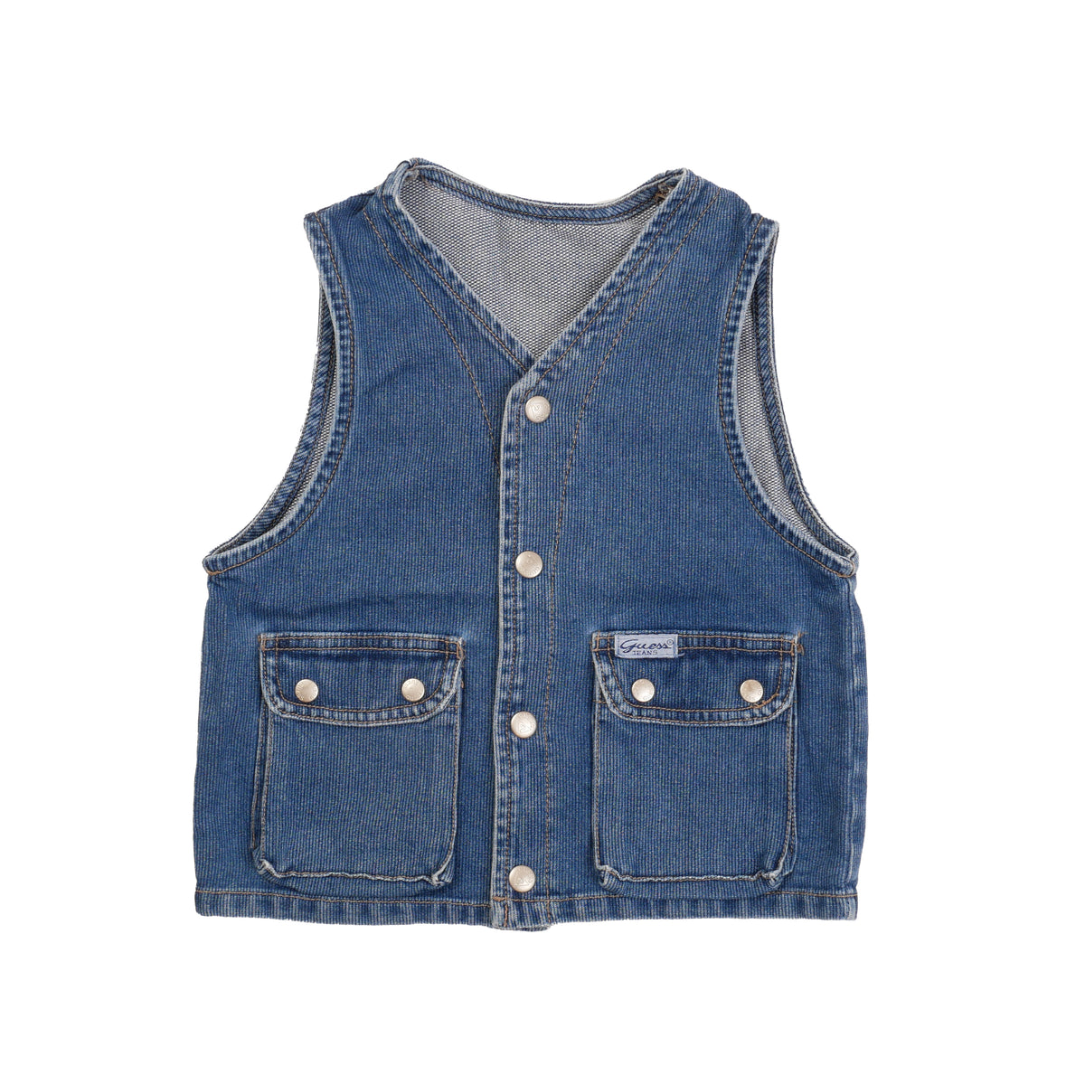Vintage Guess Kids Denim Vest - L
