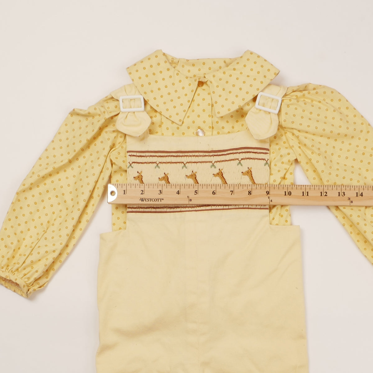 Vintage Giraffe Kids Overalls Set - 2T
