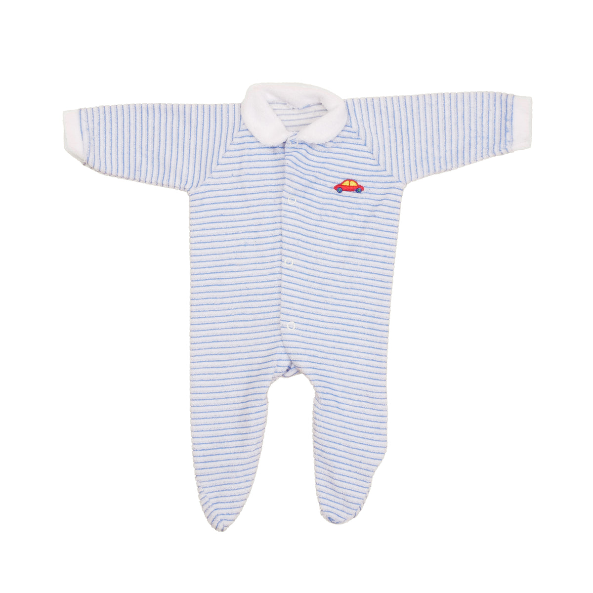 Vintage Car Striped Baby Onesie - 0/3M