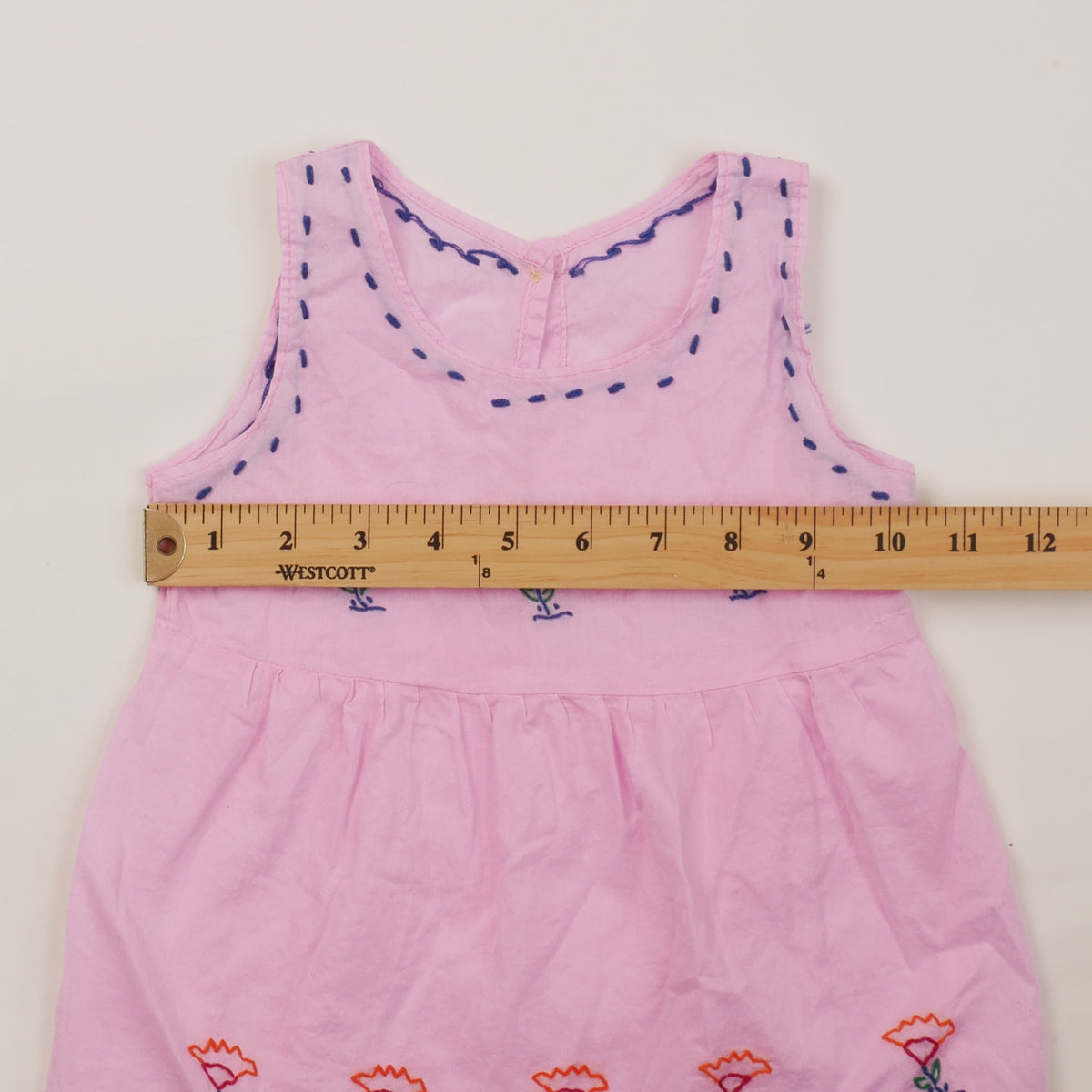 Vintage Hand Embroidered Folk Kids Dress - 3T