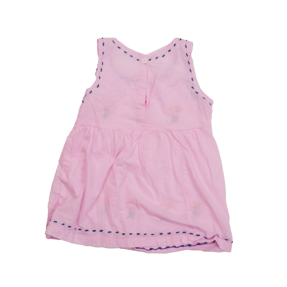 Vintage Hand Embroidered Folk Kids Dress - 3T