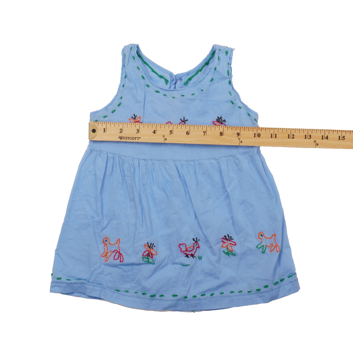 Vintage Hand Embroidered Folk Kids Dress - 3T