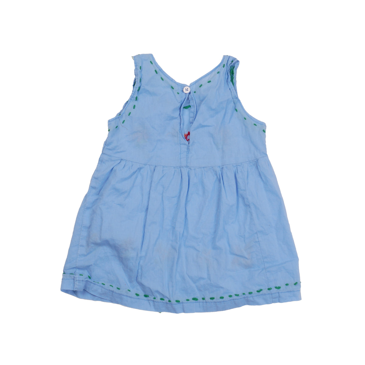 Vintage Hand Embroidered Folk Kids Dress - 3T