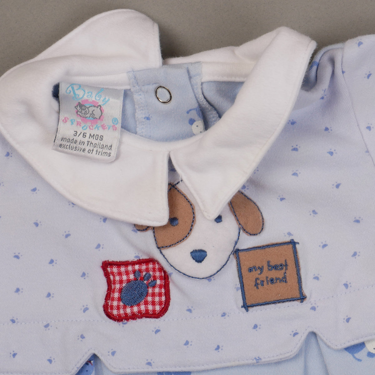 Vintage Sprockets Puppy Baby Onesie - 3/6M