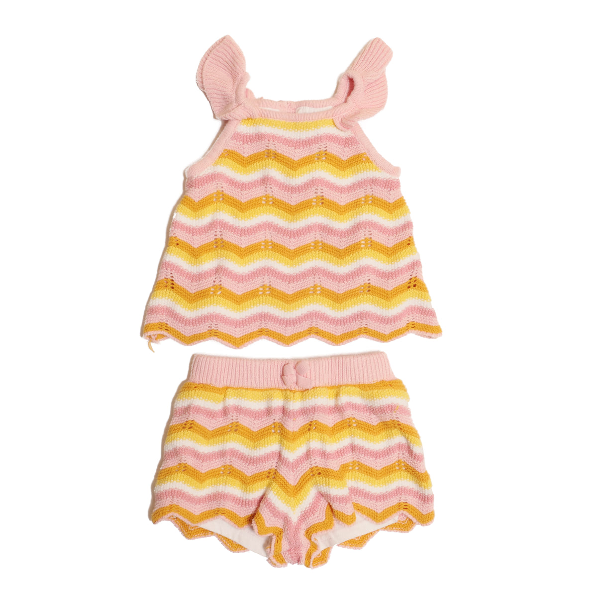 Haute Hippy Knit Top and Shorts Set - 12M