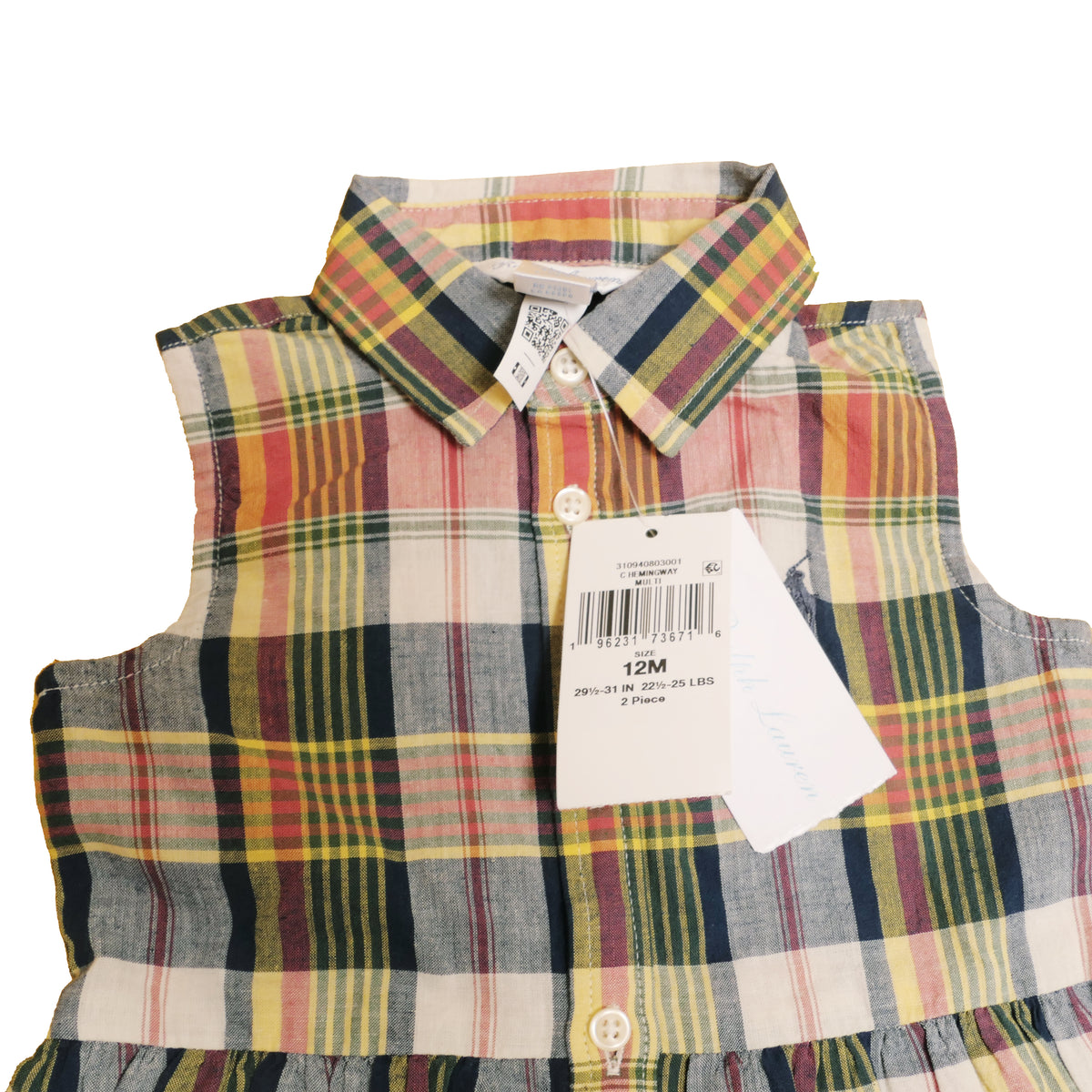 Ralph Lauren Plaid Dress - 12M