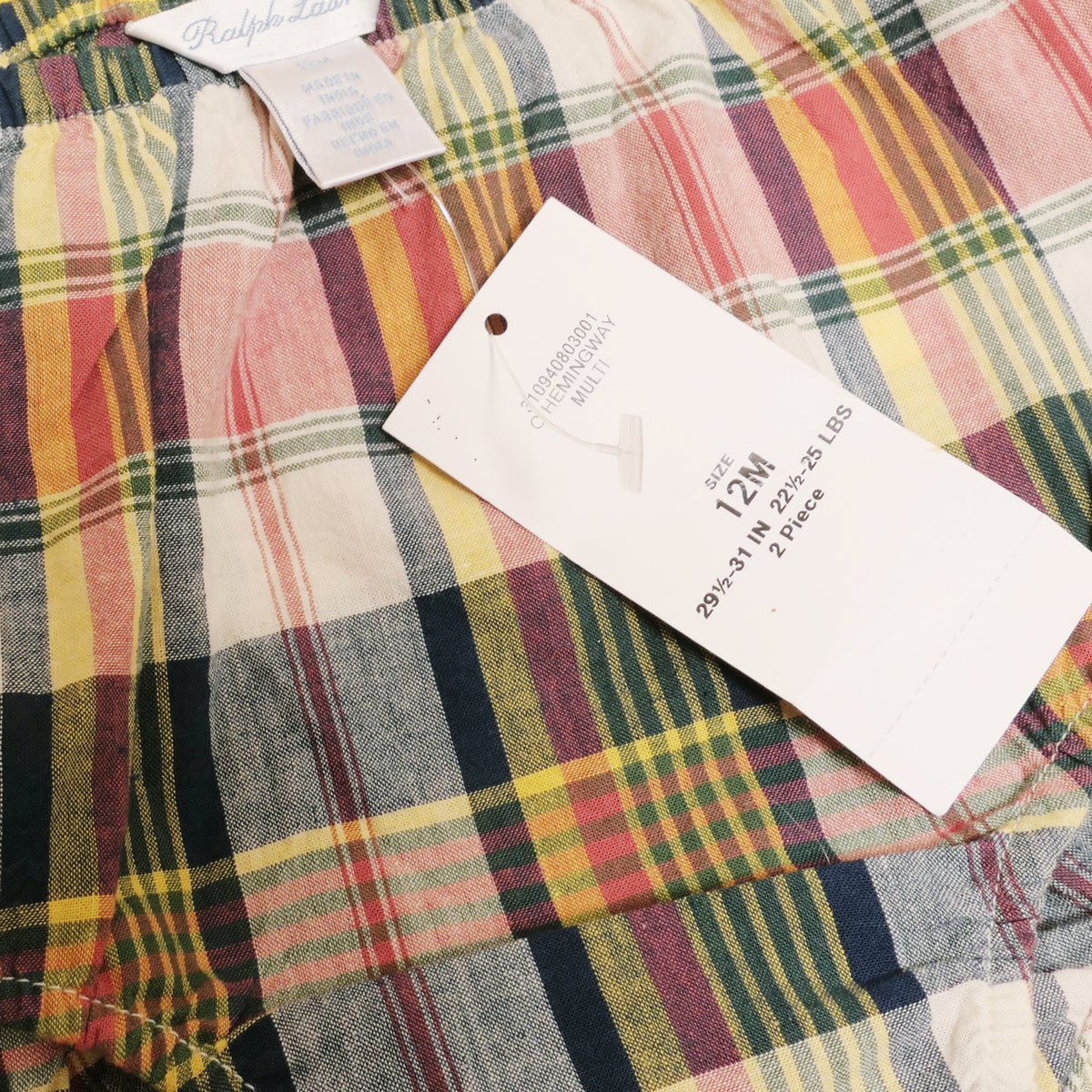 Ralph Lauren Plaid Dress - 12M