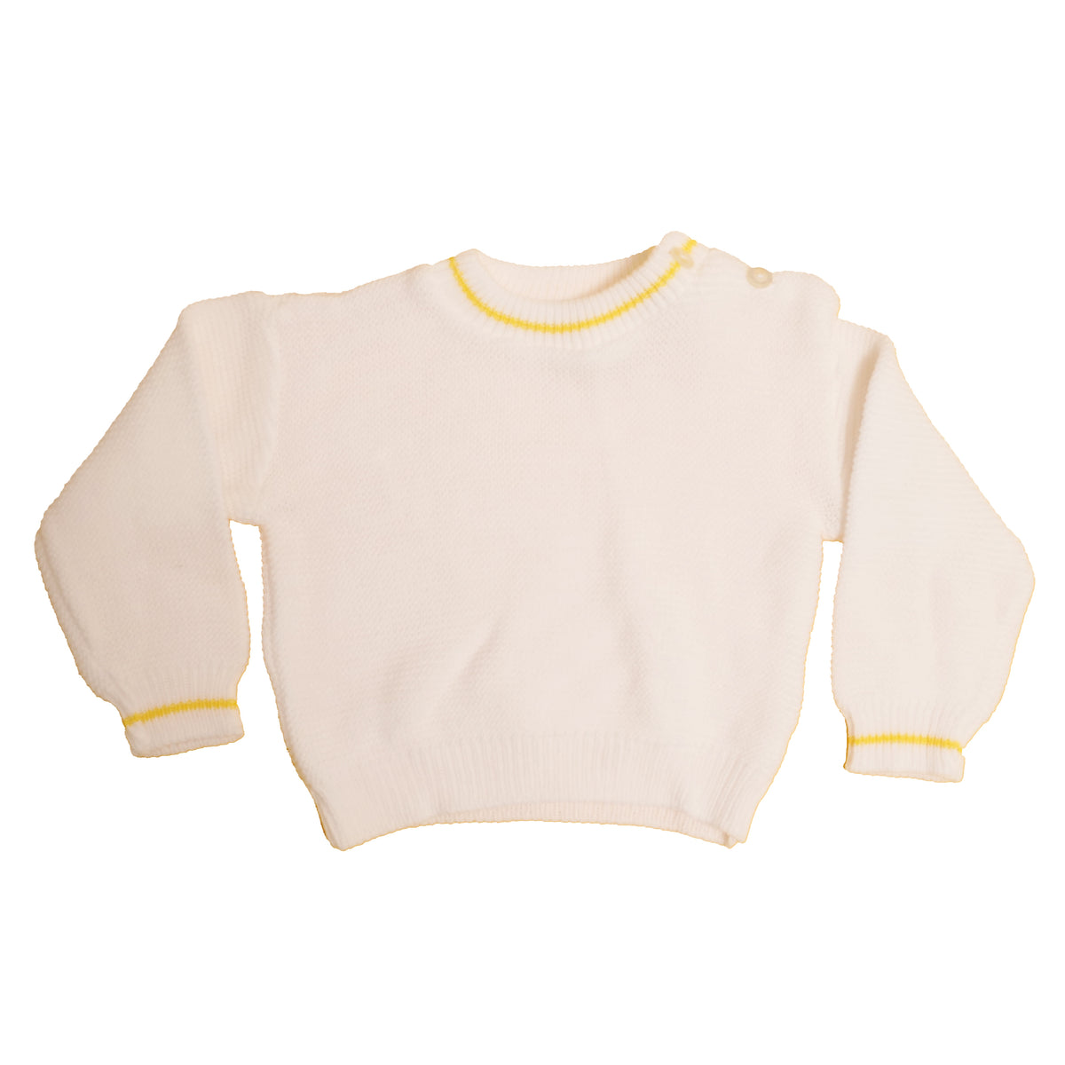 Vintage White Baby Sweater - 6M